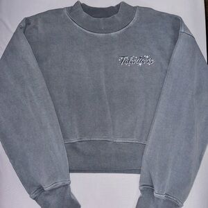 Talentless Mock Crewneck Light Blue/Grey Size Small - 100% Cotton (Never Worn)